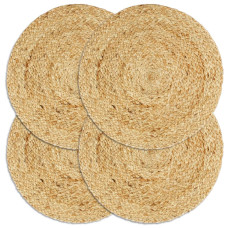 Pogrinjki 4 kosi naravni 38 cm okrogli iz jute